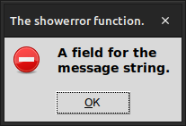 Снимок экрана showerror.