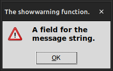 Снимок экрана showwarning.